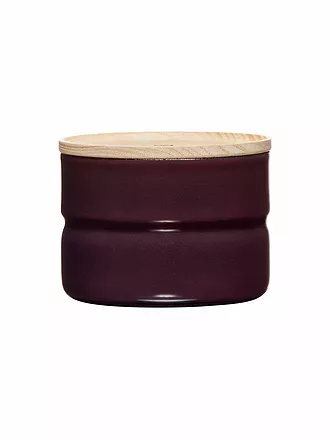 RIESS | Frischhaltedose - Emaille Vorratsdose mit Eschenholz-Deckel "Truehomewear" 6cm 230ml | lila